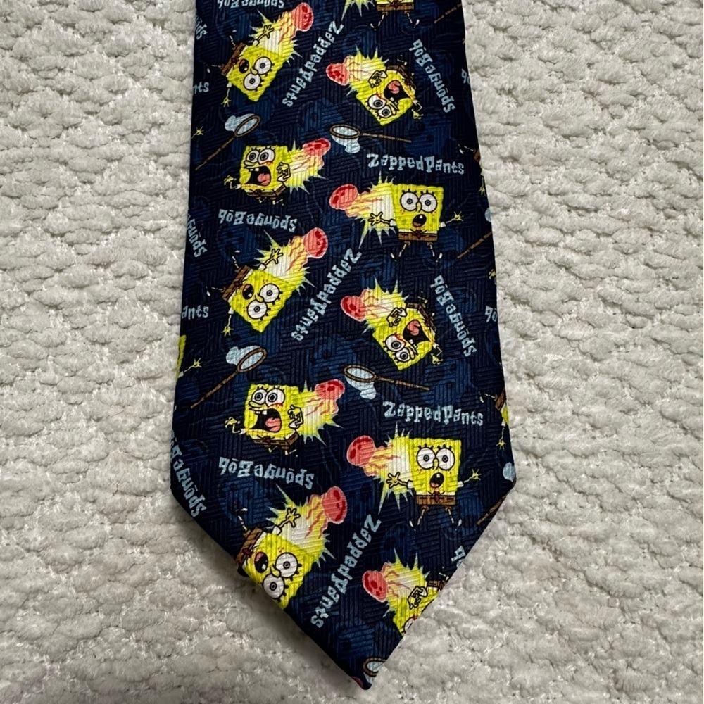 Nickelodeon Spongebob Squarepants Zapped Pants Tie Vintage